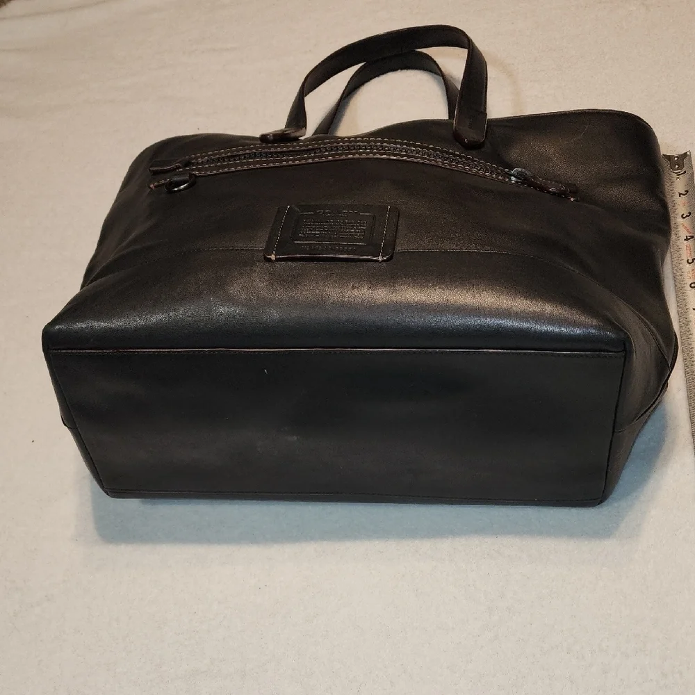 Coach Black Leather Laptop Tote